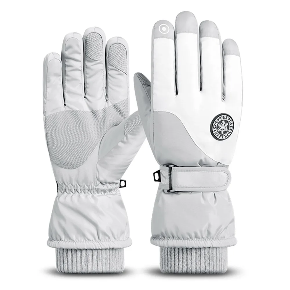 

Motorcycle Riding Ski Gloves Windproof Three-layer Plus Velvet Cotton-filled Men Women