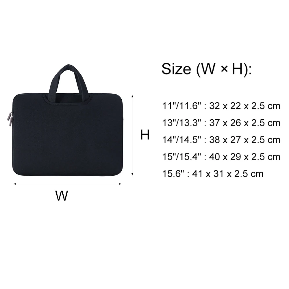 

Laptop Bag Computer Sleeve Case Handbags Dual Zipper Shockproof Notebook Cover For Laptop MacBook Air Pro 11/13/14/15/15.6 inch