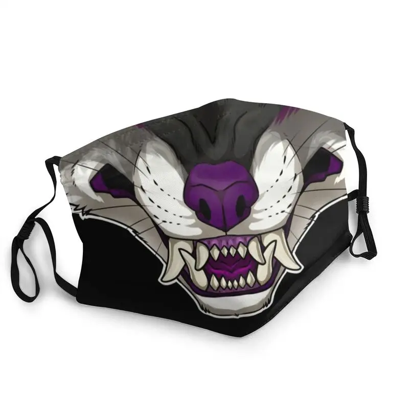 

Wolf Snarl Asexual Reusable Unisex Adult Face Mask With Teeth Anti Haze Dust Protection Cover Respirator Mouth Muffle