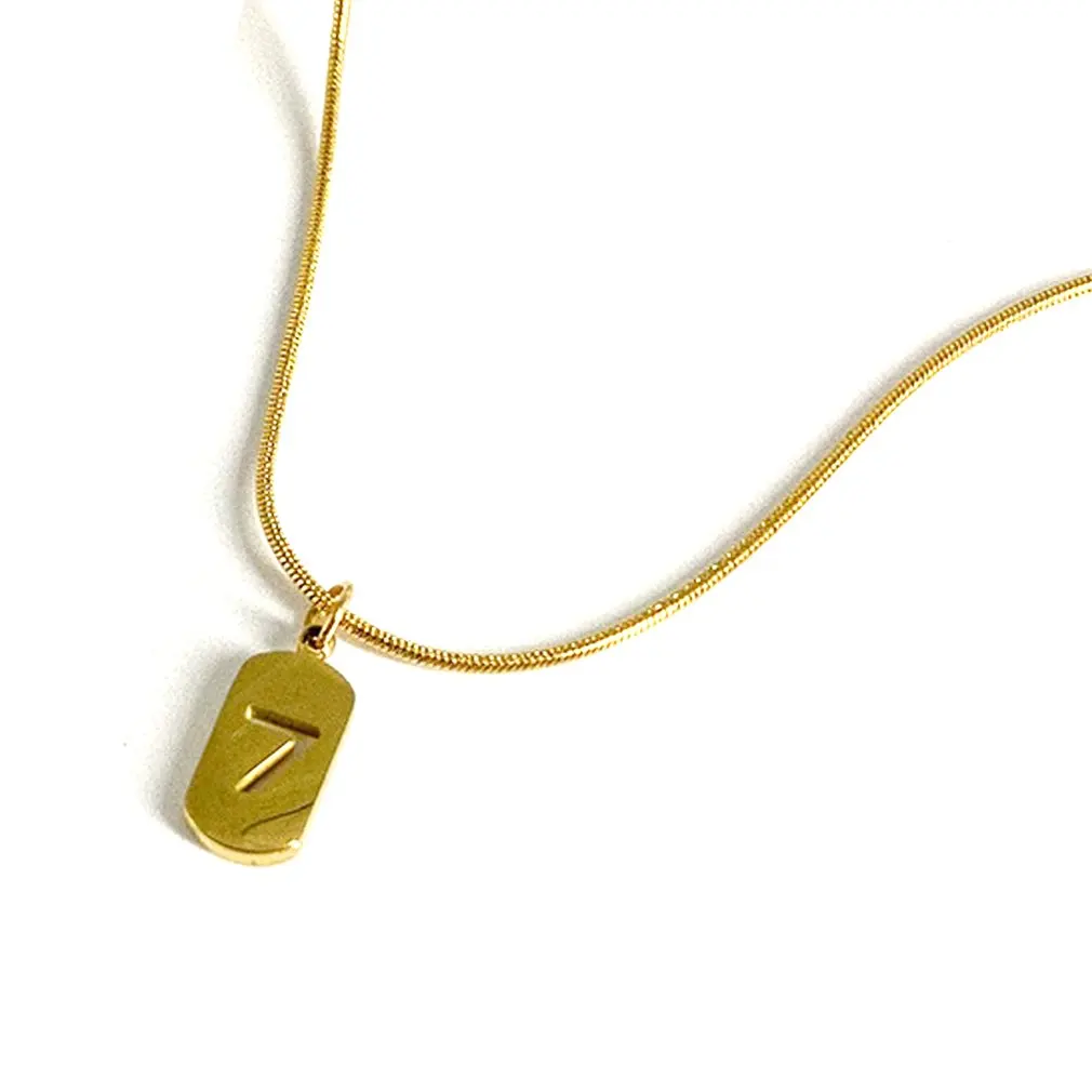 

Titanium Steel Lucky Number 7 Necklace Cold Wind Creative Design Simple Temperament Clavicle Durable Chain