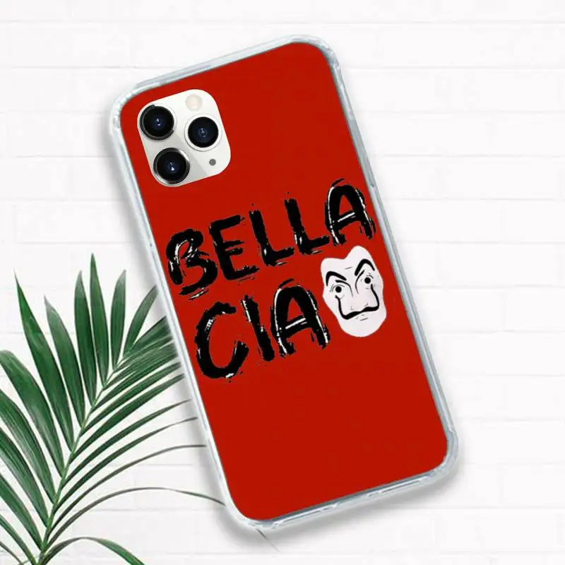 

La Casa De PapelMoney Heist Tees TV Phone Case for iPhone 11 12 pro XS MAX 8 7 6 6S Plus X 5S SE 2020 XR mini Luxury shell funda