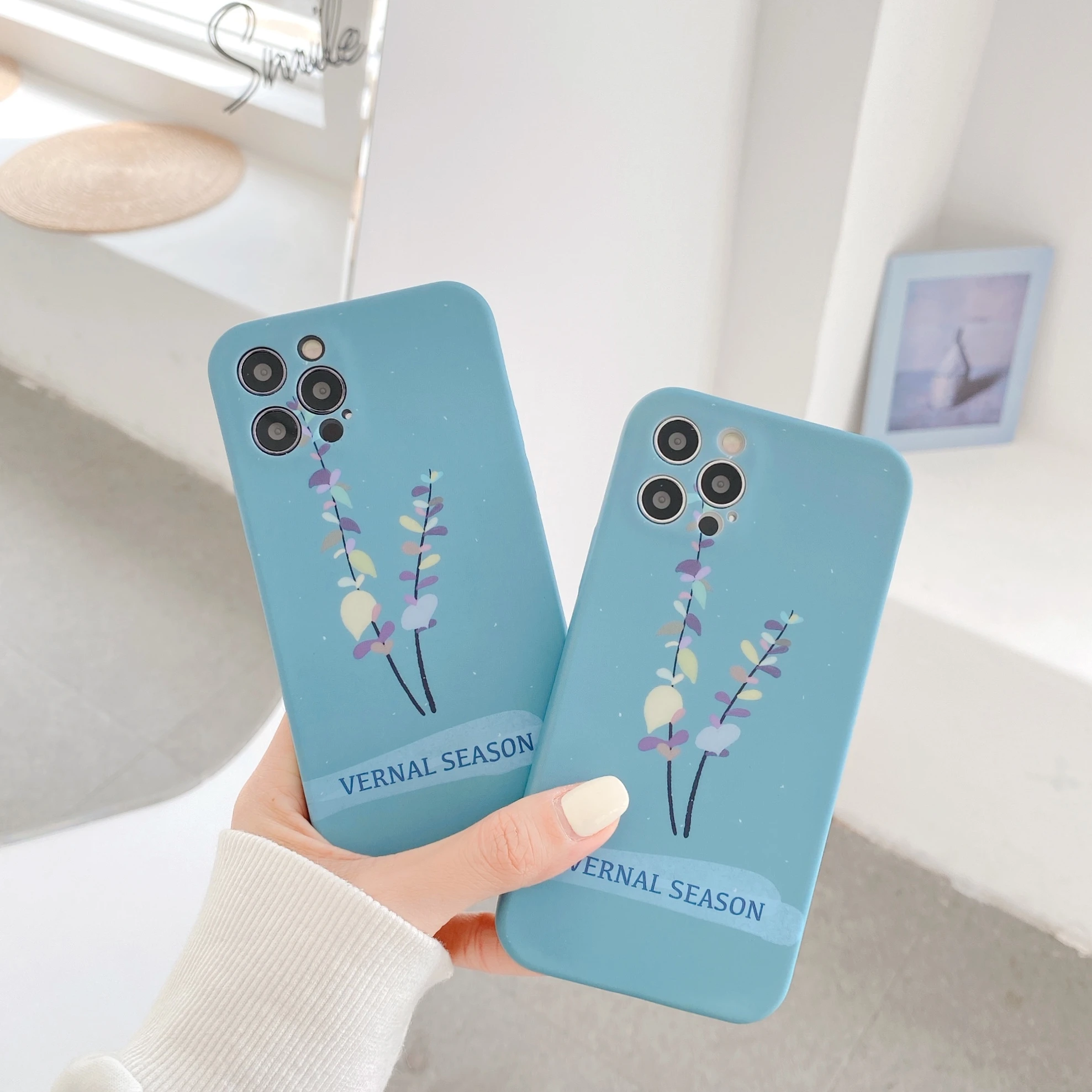 

Mobile phone case with blue text for iPhone 11 / 11pro / 11promax / 12 / 12pro / 12promax / 12mini