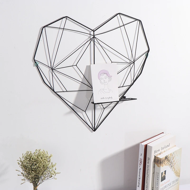 Железные декоративные полки в форме сердца скандинавском стиле настенная полка