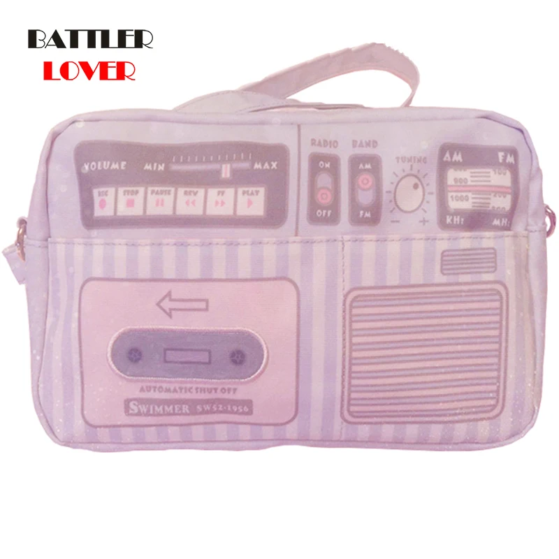 

Vintage Radio Women Handbags Designer Chic Shoulder Bags Female Japanese Rock Crossbody Messenger Bag Hombre Personality Purses
