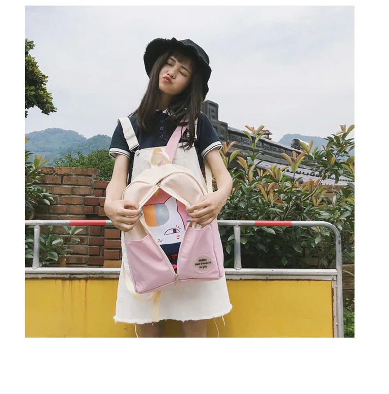 Школьный ранец с мультяшным аниме котом рюкзак для девочек дорожная сумка через