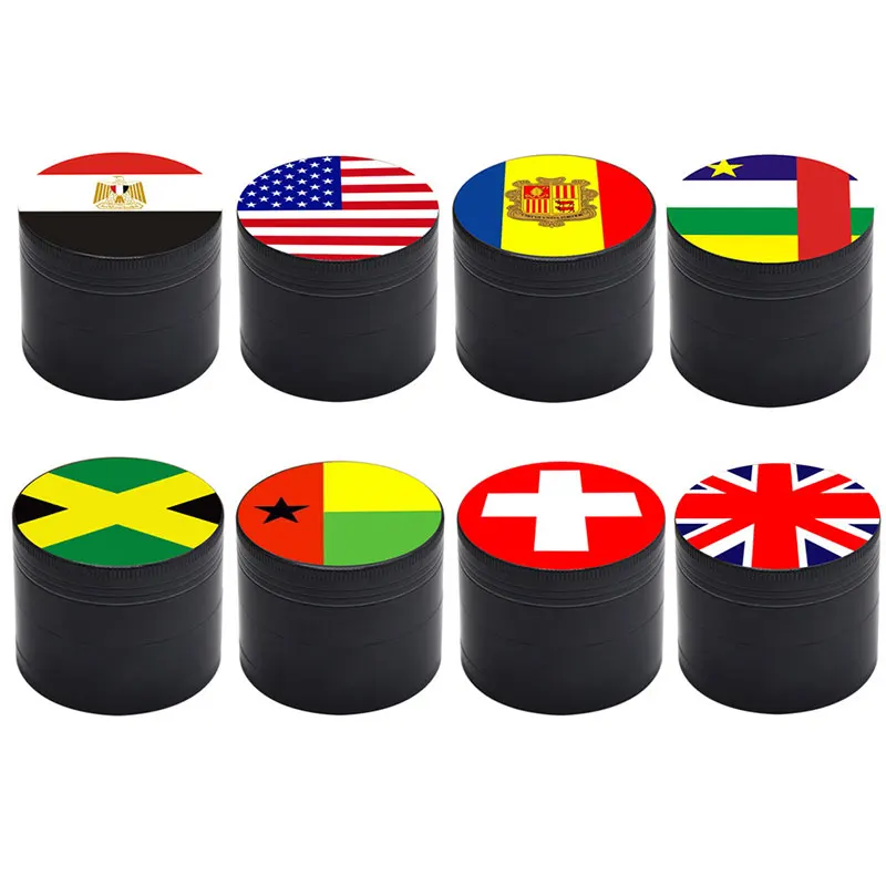 Измельчитель для табака из цинкового сплава диаметром 50 мм с национальными