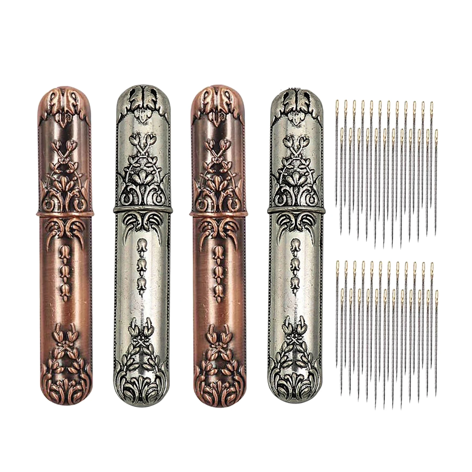 

Self Threading Needles Vintage Needle Case Storage Box DIY Sewing Tools
