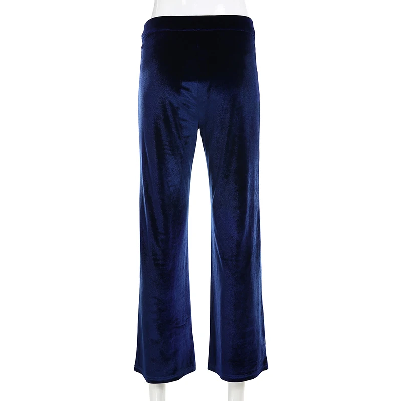 2019 осень зима новые женские модные вельветовые широкие брюки с высокой талией на