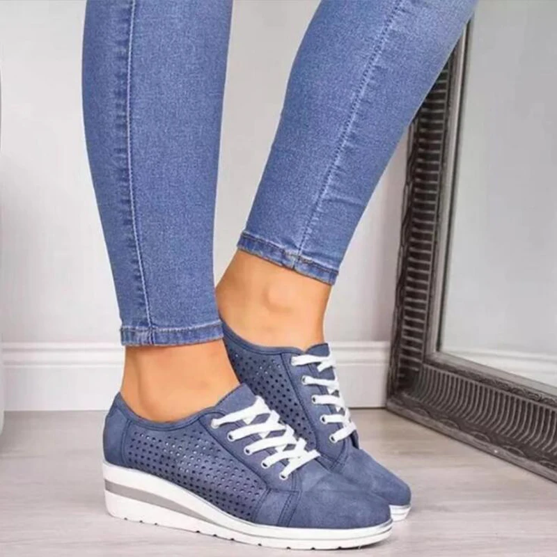 Женская дышащая обувь Кроссовки Новинка 2019 года на толстой подошве Повседневная