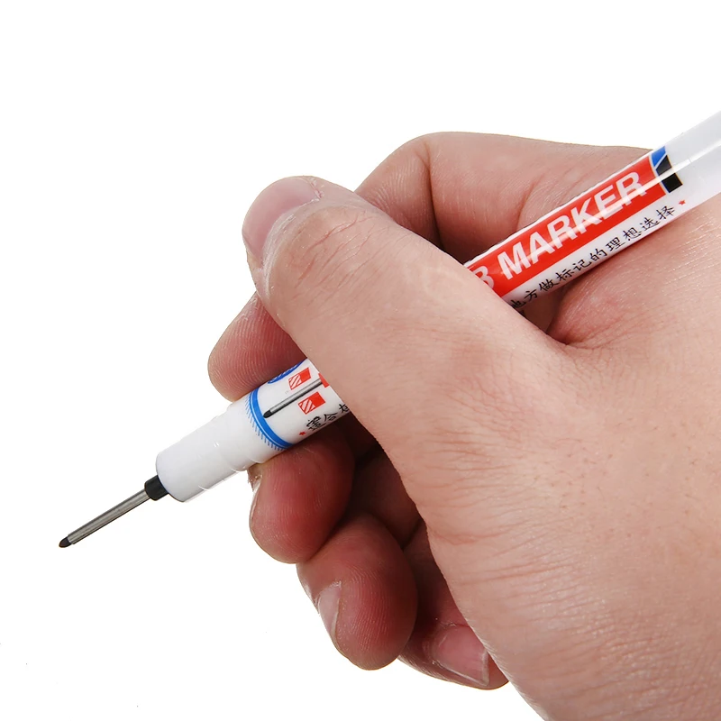 1 шт. длинная ручка маркер с черными водонепроницаемыми чернилами|Детали