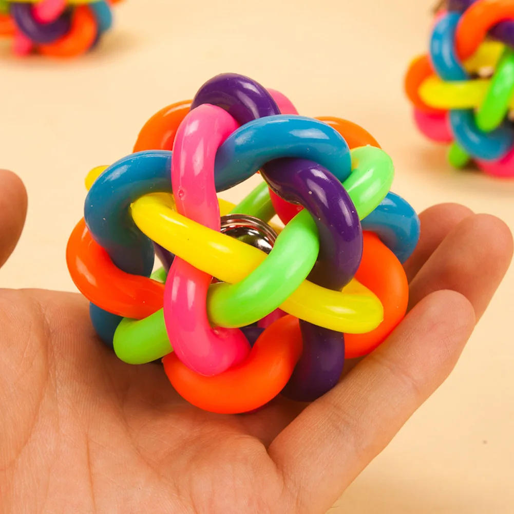 Игрушка для домашних животных вокальная игрушка Радужный тканый мяч товары