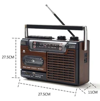 tape player cassette portable player wooden recorder portable radio old fashioned outdoor fm am sw radio