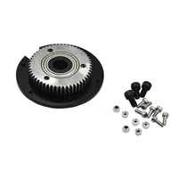 diy upgrade rotary gear plate with pinion for huina 1592 1550 rc crawler car 15ch 114 rc metal excavator metal rotary plate