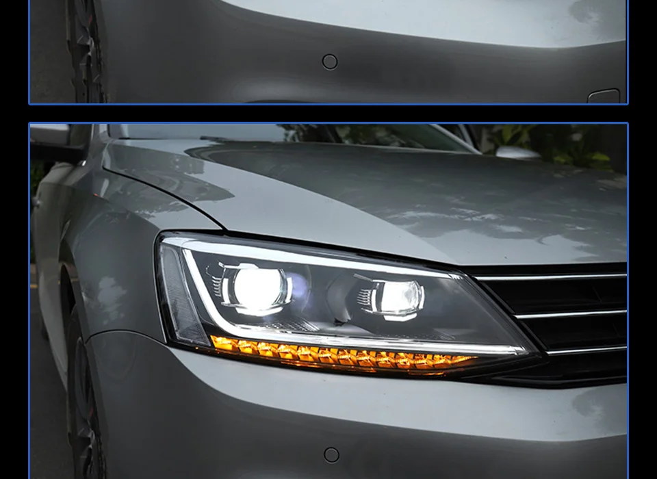 AKD Тюнинг автомобилей фары для VW Jetta MK6 светодиодные фары DRL ходовые огни биксеноновые фары Противотуманные фары с ангельскими глазками Авто уровни