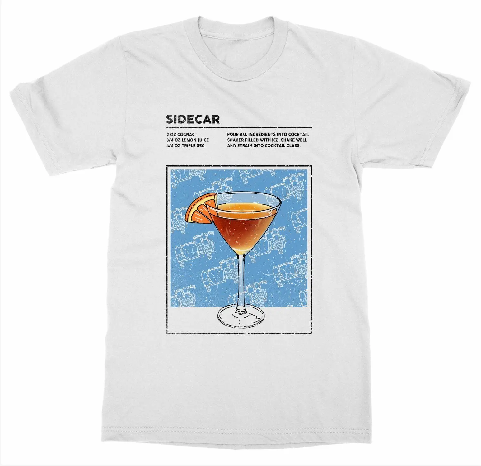 Футболка Sidecar для смешанных напитков коктейлей алкоголя бармена Happy Hour ликер 2019