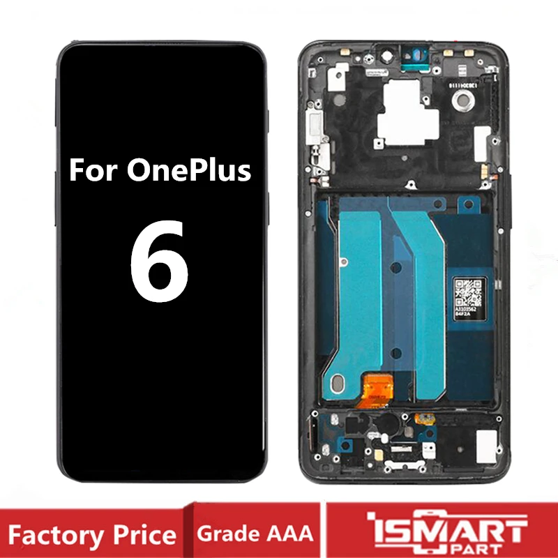 

Original For Oneplus 6 LCD Display Touch Screen Digitizer Assembly with Frame For One Plus 6 1+6 LCD Parts