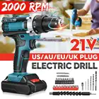 Беспроводная ударная электрическая дрель, отвертки с переменной скоростью, электроинструменты, набор ударных электрических дрелей, литиевая батарея, 21 в