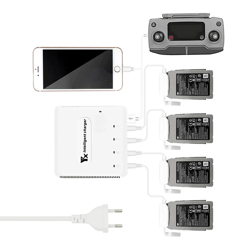 

mavic 2 charger battery charger with USB port remote control charging for dji mavic 2 pro & zoom drone accessories