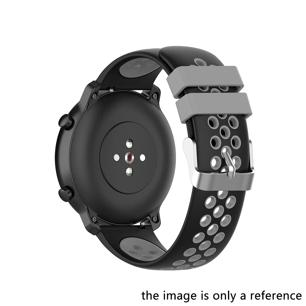 Резиновый ремешок для часов Huawei GT2 magic2 42 мм сменный Amazfit GTS BIP GTR двухцветный