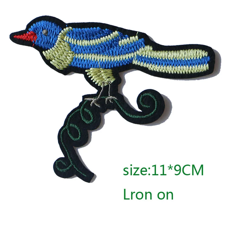 1 шт. бабочки и Птицы вышитые железные нашивки для одежды DIY полосатая одежда