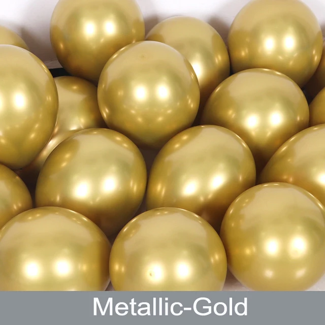 Gold Metallic 50~ 100 шт./пакет 10in латексных воздушных шаров с 33 Цвета надувные свадебные украшения воздушный шар с надписью "Happy Birthday" Вечерние материалы воздушных шаров - Цвет: Gold Metallic