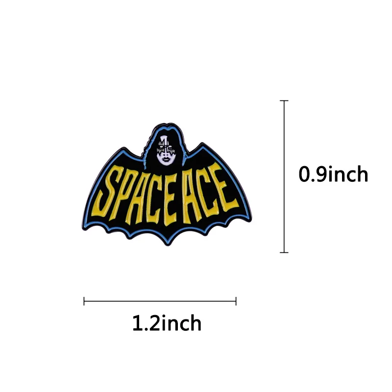 Ace Frehley the Spaceman enamel Pin Kiss Band Hard rock Musician brooch badge | Украшения и аксессуары