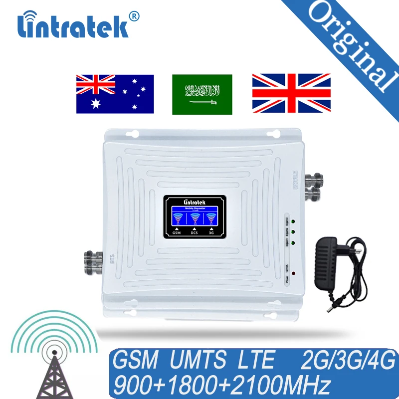 GSM 900MHz Mobile Cell Phone 2G 3G 4G Signal Repeater Booster 900 1800 2100 LTE Signal Amplifier