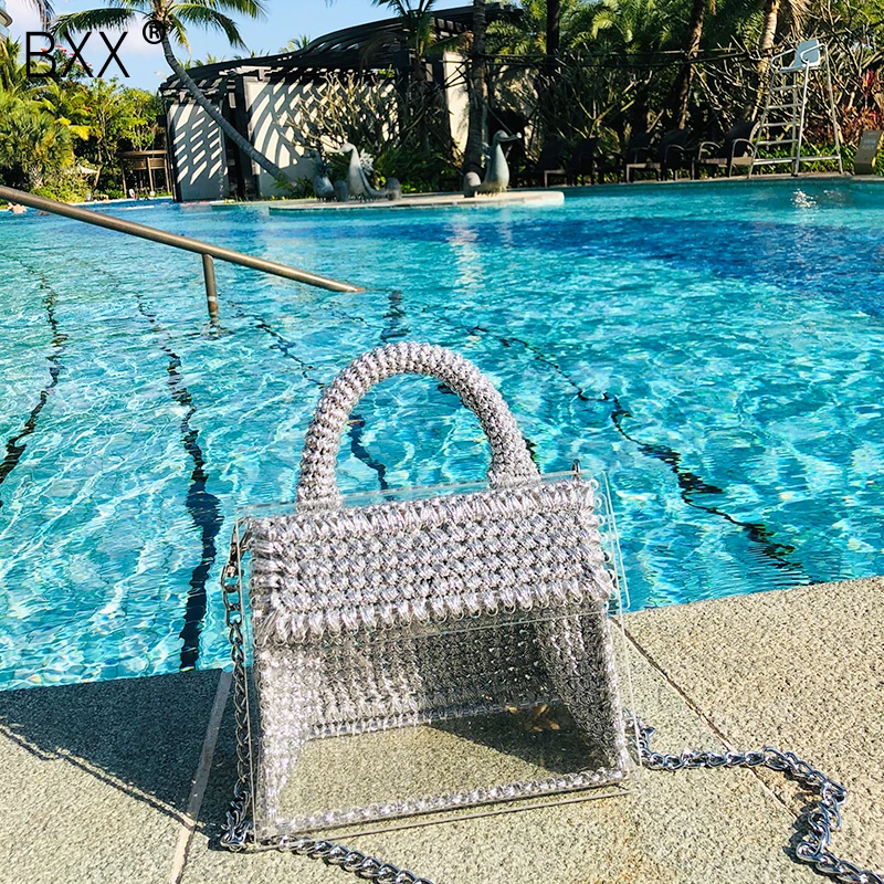 [BXX] Женская сумка акриловая шерстяная через плечо ручные плетеные сумки женские