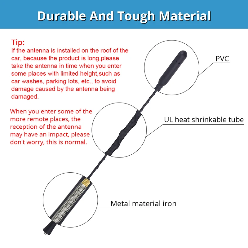 Автомобильная универсальная Антенна с винтом M5/M6 9/11/16 дюймов для приема сигнала