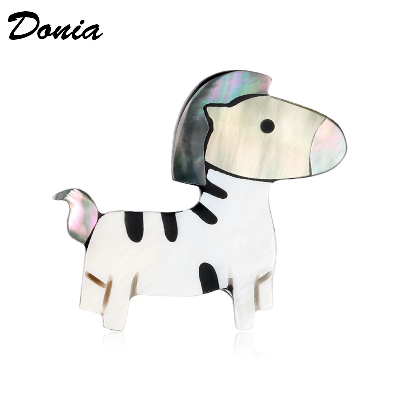 Ювелирные изделия Donia новая модная брошь в виде дикого милого пони из натуральной