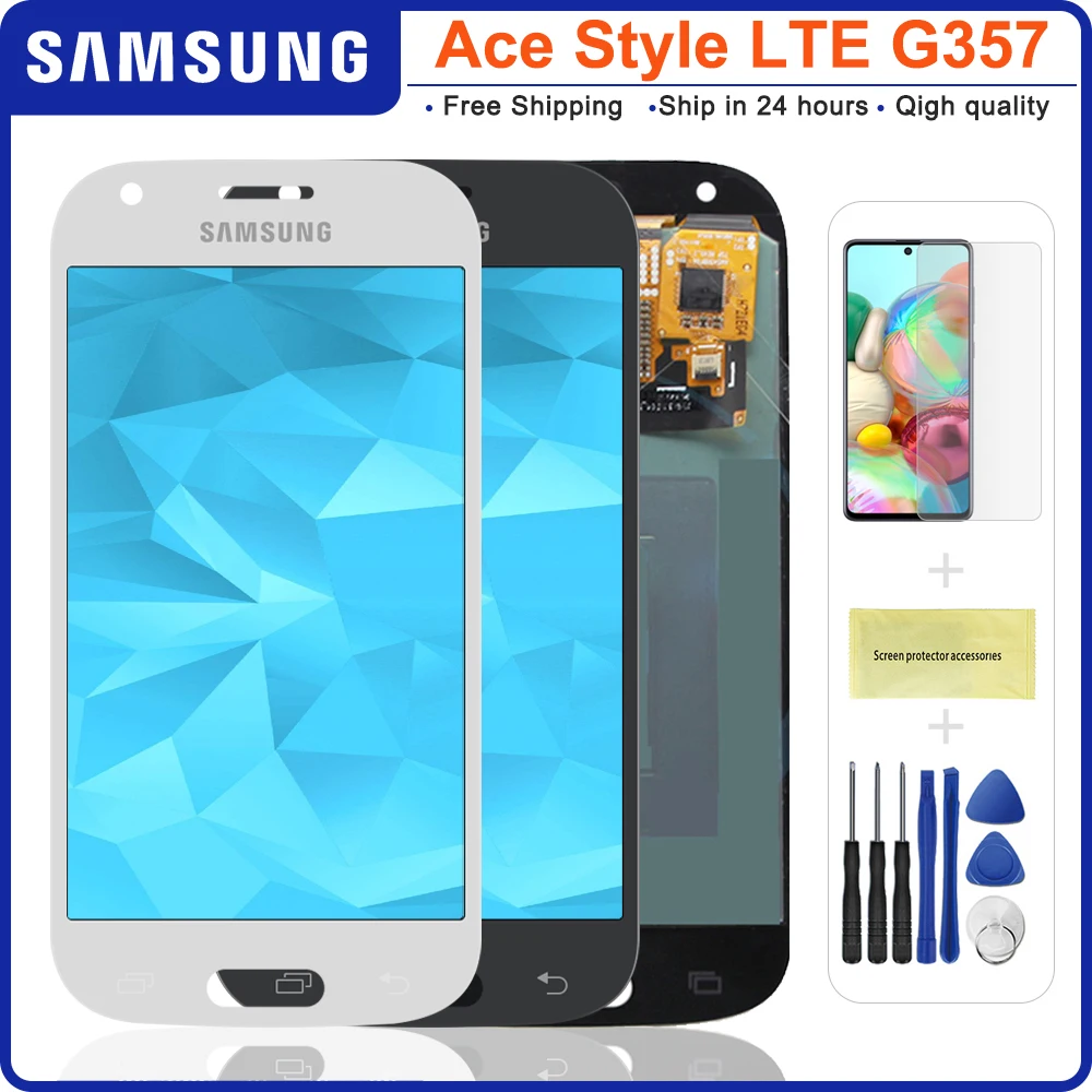 

AMOLED 4.3" LCD for Samsung Galaxy Ace4 Ace 4 SM-G357 G357FZ G357 G357F LCD Display Touch Screen Digitizer Assembly