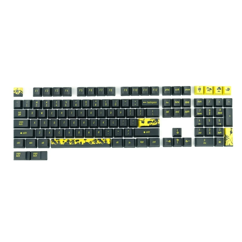 

H55F 108 шт. колпачок для клавиш PBT OEM профиль под заказ краситель SUB колпачок для клавиш GK61 64 68 96 126 макет Cherry MX Переключатель механическая клавиа...