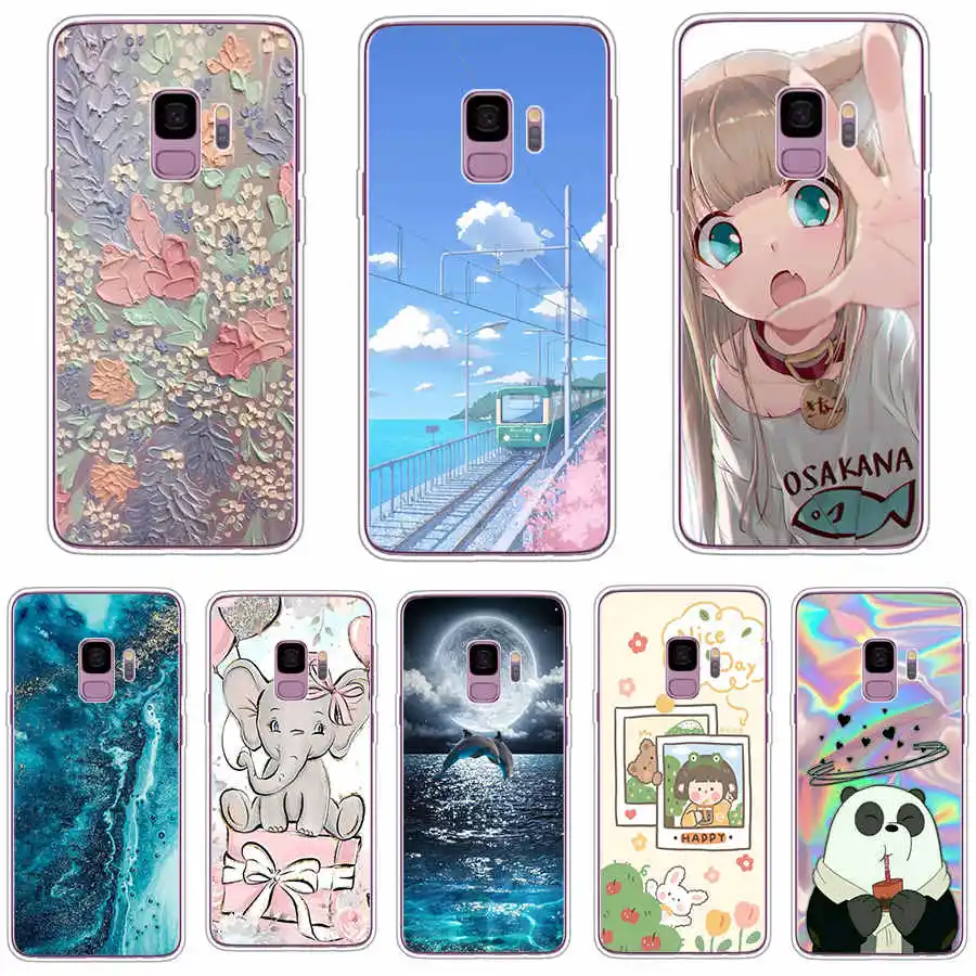 

soft silicon TPU case For Samsung Galaxy S9 PLUS Case Cover For Samsung S9 S9 plus Phone shell full protective bumper coque