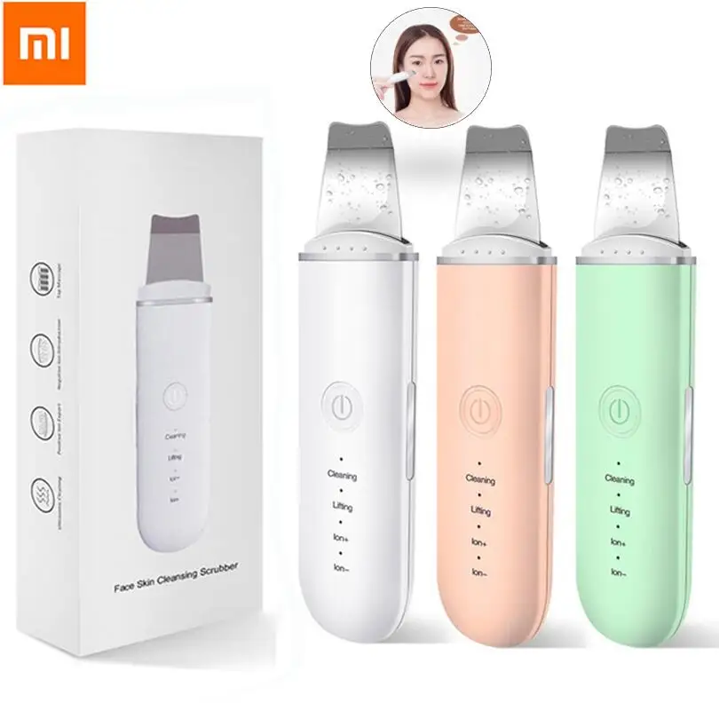 Xiaomi-ESPÁTULA ultrasónica para la piel, limpiador Facial con vibración, eliminador de espinillas, pala, cavitación, Peeling, Lifting Facial