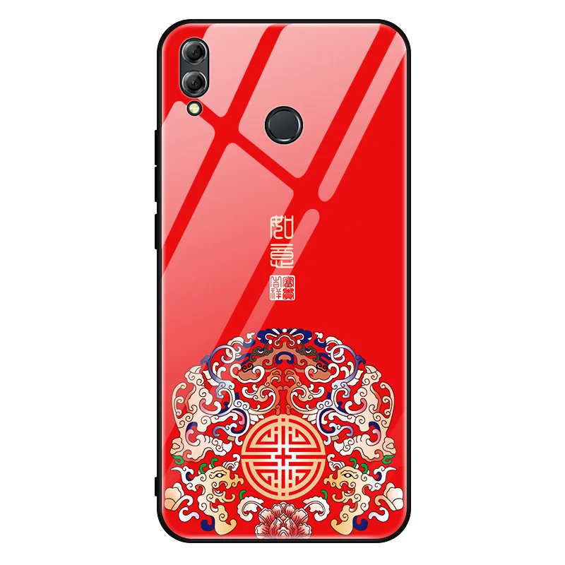 Роскошный чехол для huawei nova plus из закаленного стекла в китайском стиле