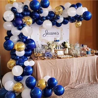gold confetti birthday balloons garland arch kit white blue balloon for kid baby shower boy weddings party decoration supplies