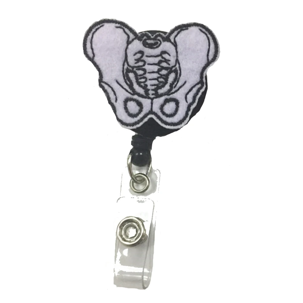 

10 pcs/lot Free Shipping Hip Nurse Retractable Felt ID Badge Holder Reel