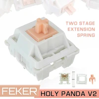 feker 357090110pcs 3pin similar to holy panda switch mechanical keyboard switch replacement tactile polycarbonate top housing