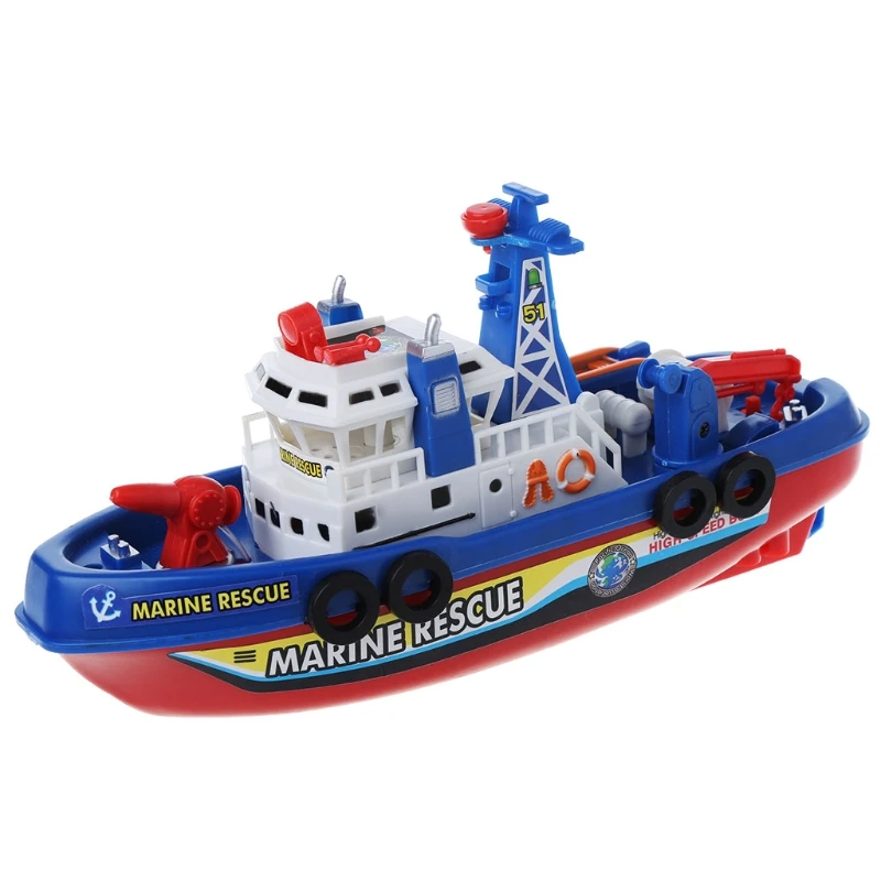 

Electric Boat Children Marine Rescue Toys Navigation Warship Toy Birthday Gift