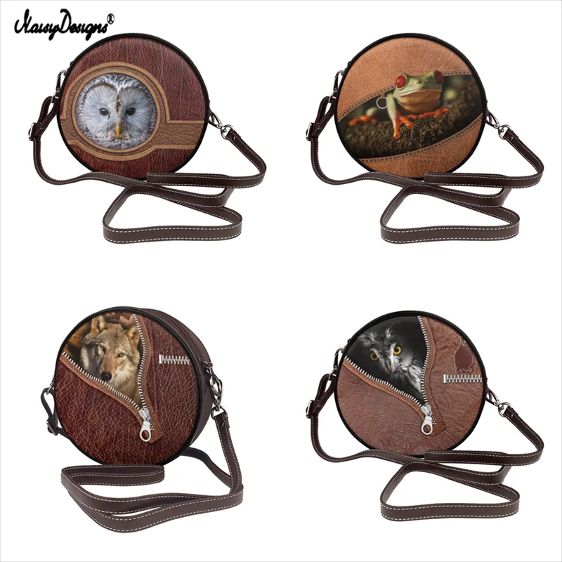 

Женская сумка кросс-боди с 3D-принтом волка/кошка/лягушка/Орел