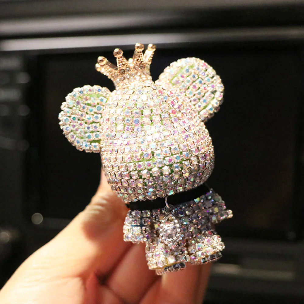 Автомобильный Стайлинг воздушный зажим для Освежителя украшения Bling glomy Bear ручной работы воздушный выход декорация для вентилятора горный хрусталь автомобильные аксессуары