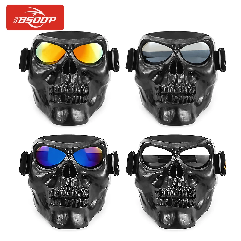 BSDDP Motorcycle Goggles Helmet Mask Outdoor Riding Motocross Skulls Windproof Wind Glasses Sandproof Goggle Kinight Equipment | Автомобили