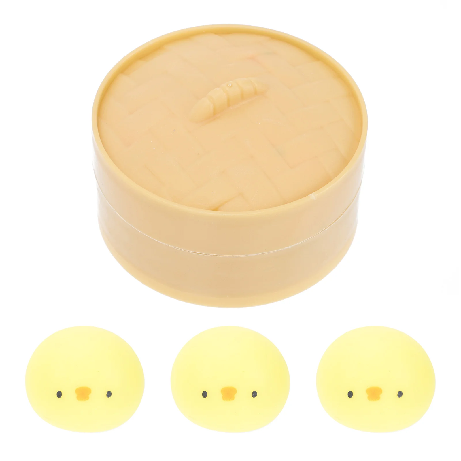 

1 Set of Adorable Steamed Bun Funny Squeeze Toys Sensory Decompression Toys