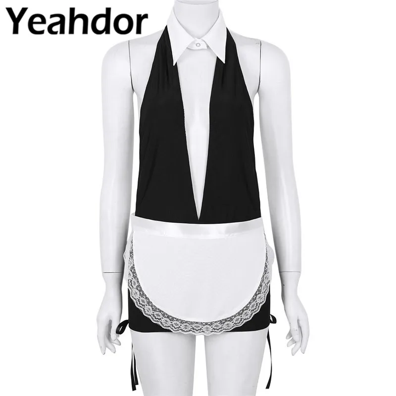 Женский маскарадный костюм из 2 предметов платье мини без рукавов с глубоким v