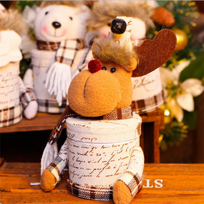 2017 для конфет рождественские украшения с изображением снеговика и Санта