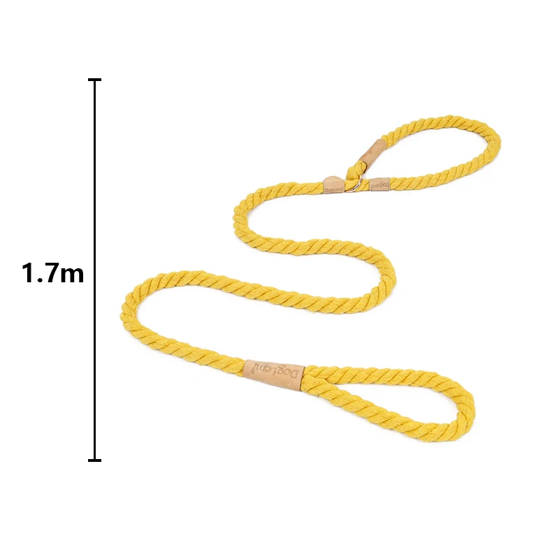 

Ins wind pet leash multicolor cotton collar comfortable dog leash pet dog training explosion-proof Okinawa round rope