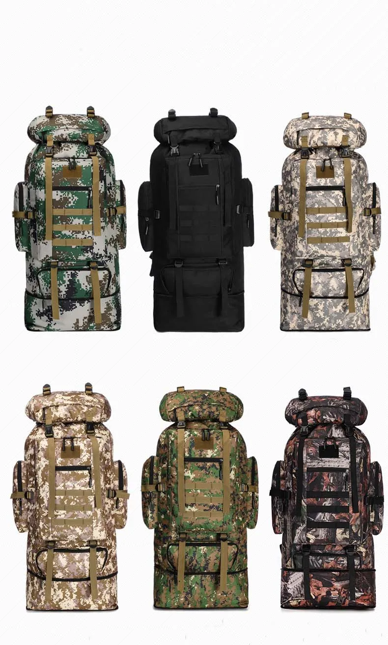 2021 new 600D Oxford cloth travel mountaineering bag large-capacity camouflage tactical backpack