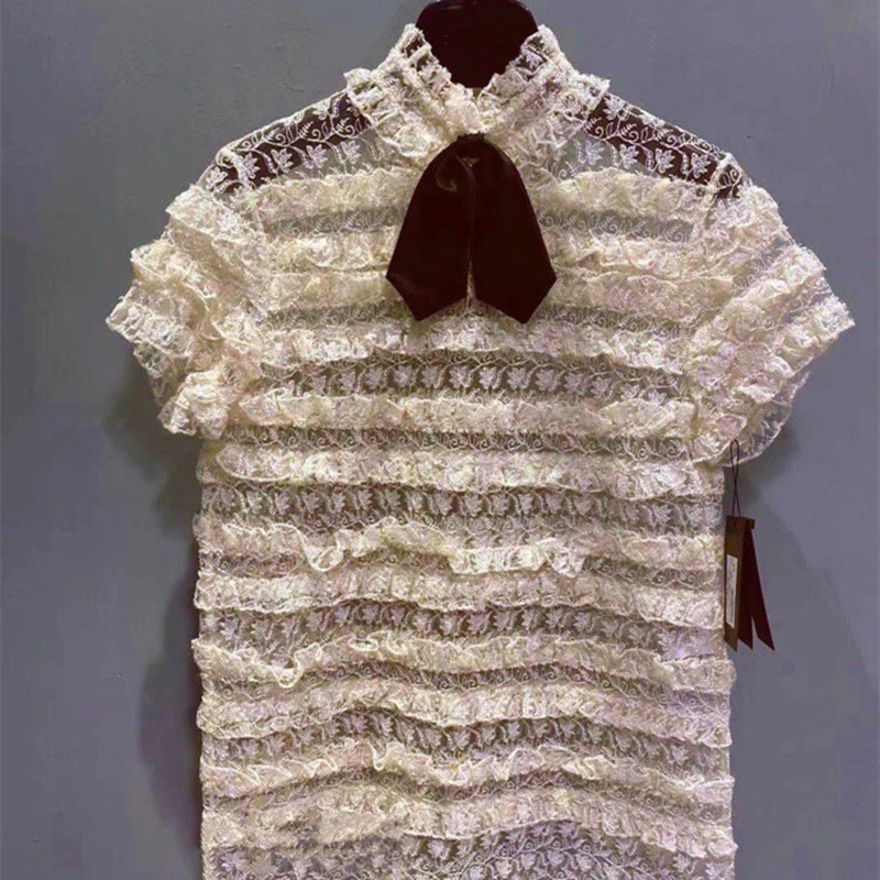 

2021 New Summer Embroidery Ladies Blouse Fashion Elegant White Female Shirts Loose Casual High Quality Women Tops T775