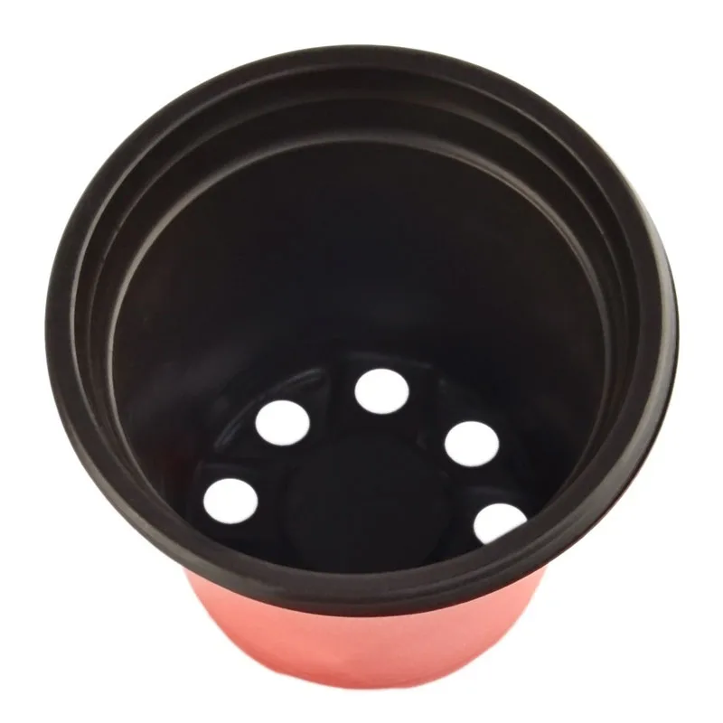 

Newly 100pcs Plastic Nursery Pot Double Color Plant Seedling Holder Raising Nutrition Block Pots TE889