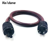 haldane hifi rhodium plated us ac power cord cable with firgure 8 c7 iec connector power cable for ampcd amplifier player